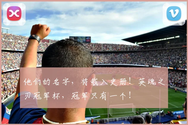 他们的名字,将载入史册!英魂之刃冠军杯,冠军只有一个!